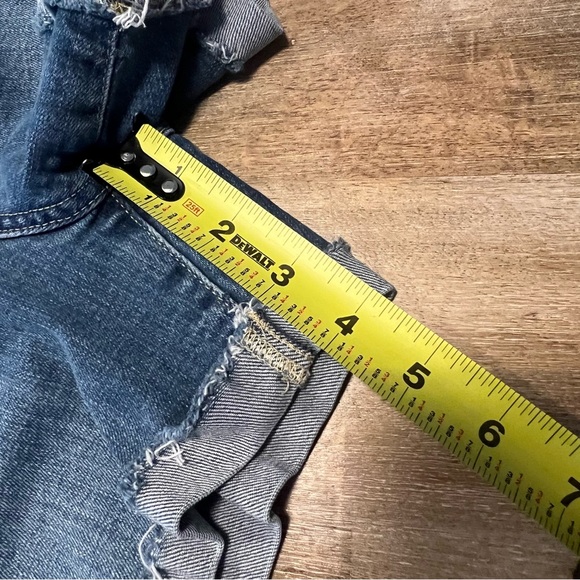 GAP Blue Jean Shorts High-Waisted Button-Fly size 8/29 - Picture 7 of 9